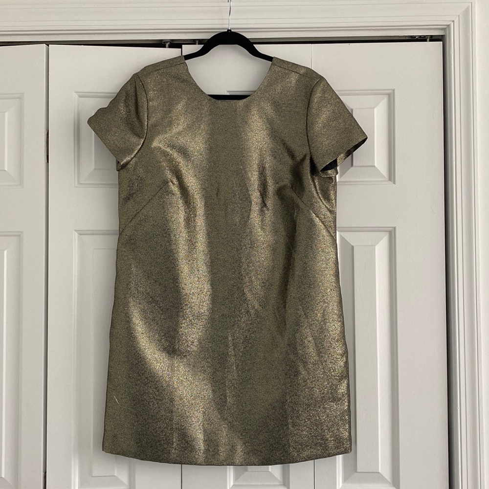 NWT Madewell Gold Lame Dress
